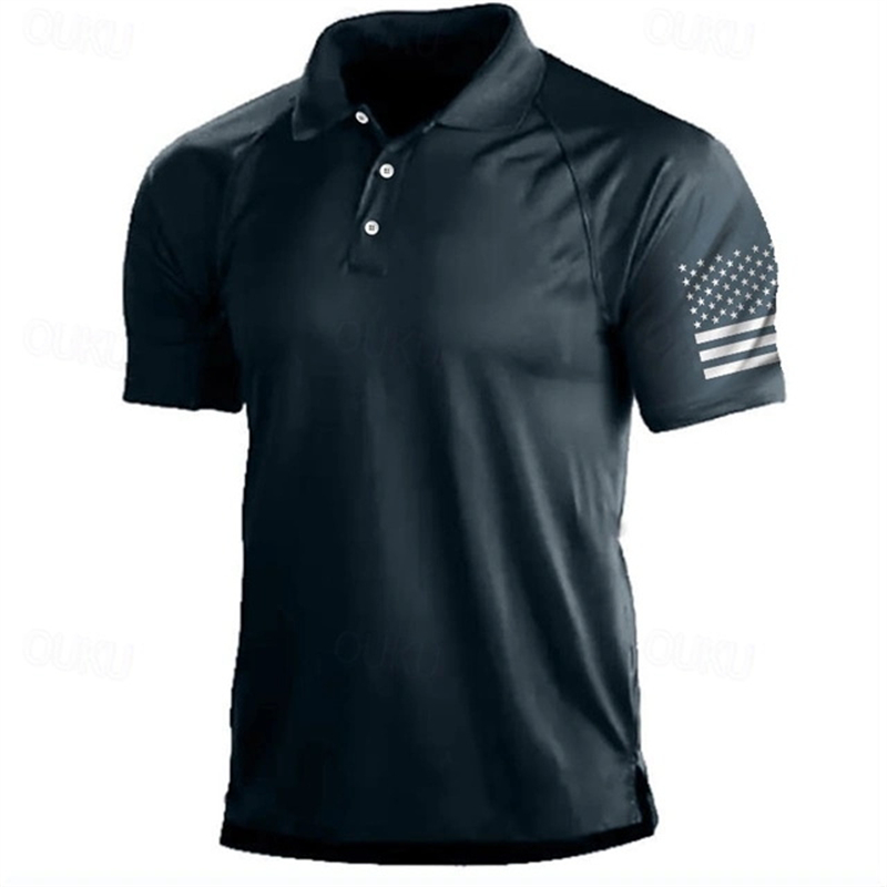 Golf Equipment Wholesale - Рубашка-поло с 3D принтом флага США