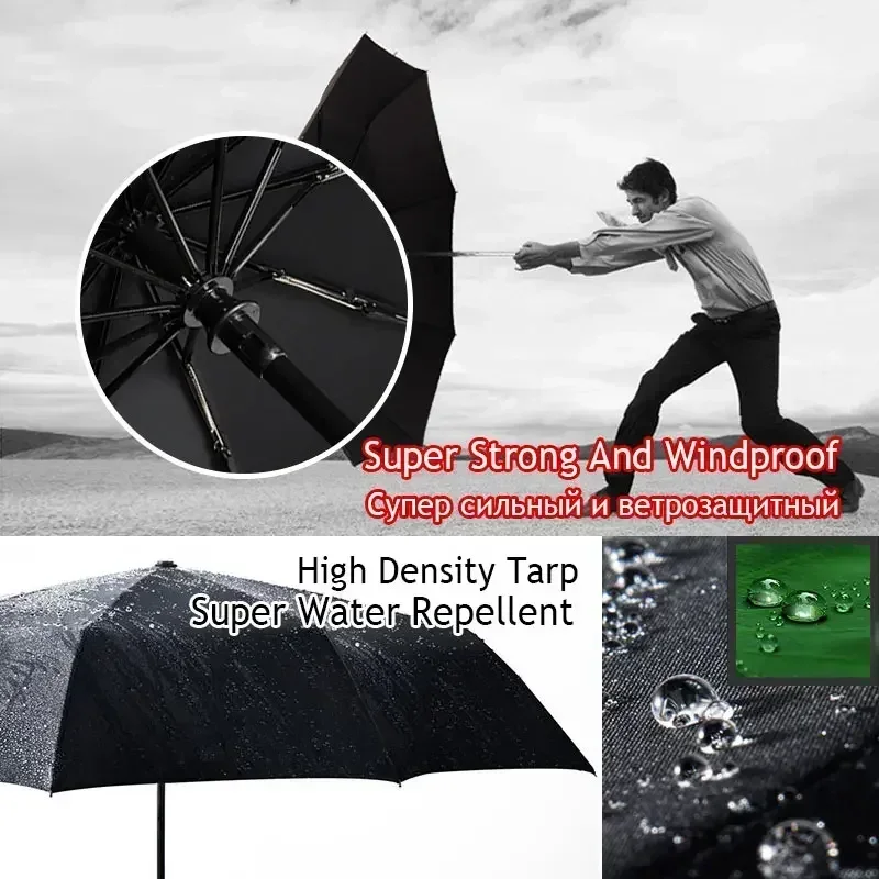 Роскошный обратный зонт для му – обзор и цена Golf Umbrella Large