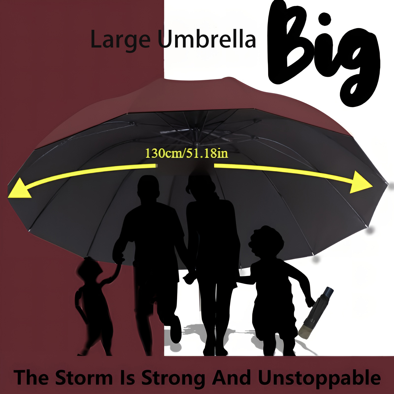 Большой ветрозащитный УФ-зонт, – обзор и цена Golf Umbrella Large